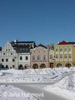 Bruntál, Nám. Míru, zima