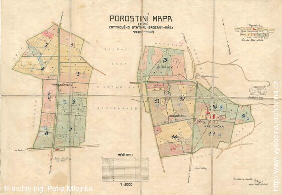 Porostní mapa 1930
